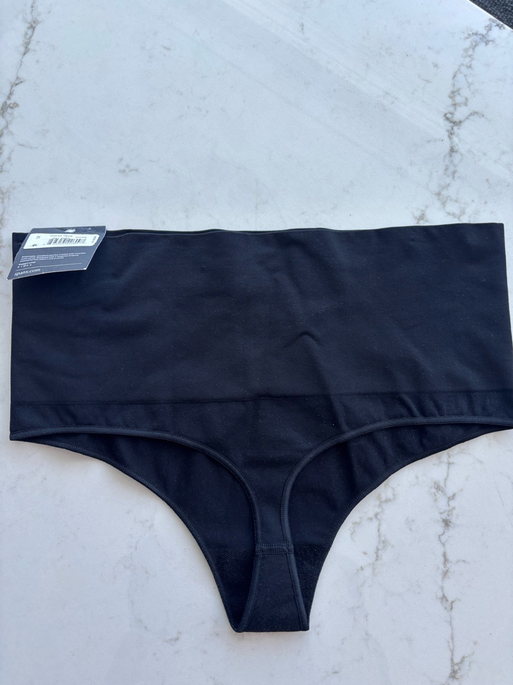 Spanx Ecocare Seamless Shaping Underwear Thong Black Size XL - Picture 5 of 6
